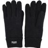 BRUCERIVER Men Pure Wool Knitted Gloves with Thinsulate Lining Size S/M (Black)