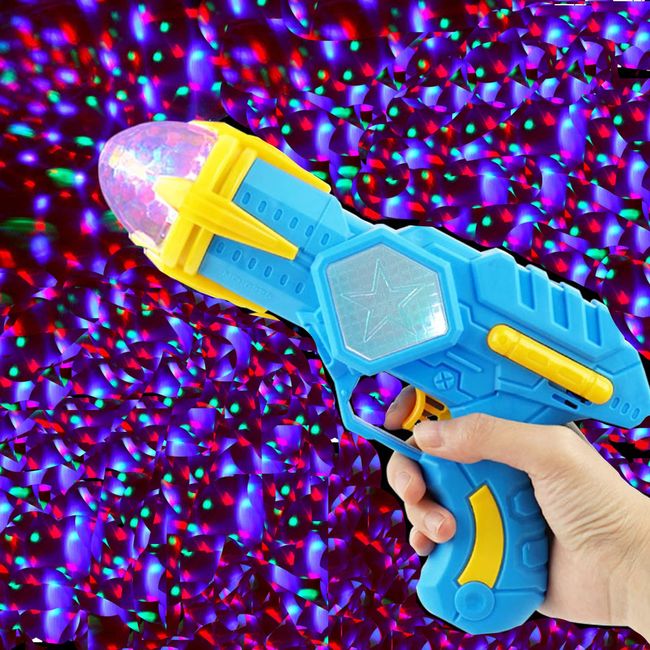 TOMMYFIELD Mirror Ball Gun Mirror Ball Gun Glow Gun Toy Party Blue