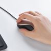 Buffalo BUFFALO Wired BlueLED Quiet USB 3 Button Mouse Black BSMBU108BK