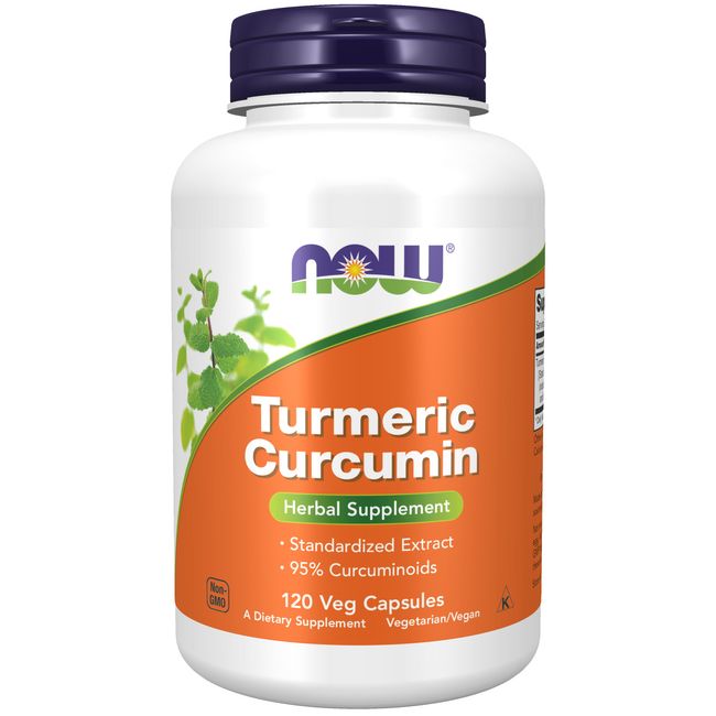 NOW Foods Turmeric Curcumin, 120 Veg Capsules