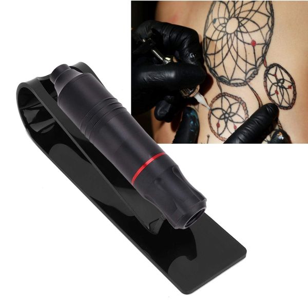 Tattoo Pigment Cup, Tattoo Tool Pen Holder For Tattoo Tattoo Machine Holder Stand Holder Tattoo Machines For Temporary Tattoos For Most Tattoo Machine Guns[Black]