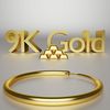 9K Solid Yellow Gold 1/2" (12MM) Diameter Segment Hoop Nose Ring Tragus Helix Piercing