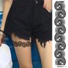 Sttiafay 8 Sheets Lace Temporary Tattoos for Wedding Art Women Black White Thigh Fake Tattoos Sexy Waterproof Tattoo Stickers for Festival Beach Party (Black-White)