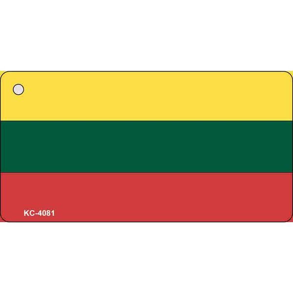 Lithuania Flag Novelty Aluminum Key Chain KC-4081
