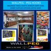 WallPeg 200 Locking J Peg Hooks Kit for Pegboard Panel Tool Jewelry Craft (PH-6)