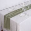 72" Dusty Sage Chiffon Extra Long Table Top Runner Wedding Banquet Party