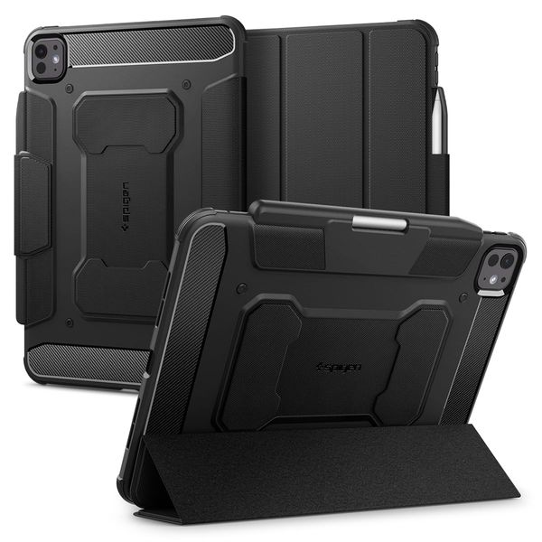 Spigen Rugged Armor Pro Case Compatible with iPad Pro 11 inch M4 (2024) 5th Generation - Black