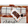 2 pc Kitchen Set: 1 Jumbo Potholder & 1 Towel, PLAID FALL, CRAZY PUMPKIN LADY,HL