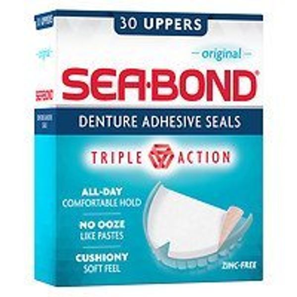 Sea-Bond Denture Adhesive Wafers, Uppers, Original - 2pc