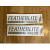 Featherlite Aluminum Trailer Decals (Set 2) Black 24” Replacement Stickers Kit