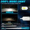 4Pcs H7 LED Headlight Combo Bulbs Kit High + Low Beam 6500K Super White Bright