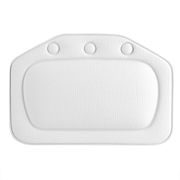 Bathtub Pillow, Soft Foam Padded Spa Bath Pillow - PVC Tub Headrest Head Neck Back Shoulder Support Cushion(white)