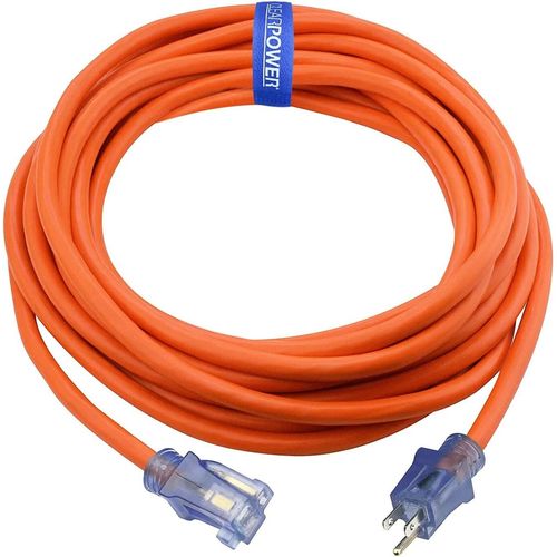 CP 16/3 SJTW 25 ft Extension Cord with Power Indicator Light, Orange, CP11116
