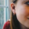 Rose Gold Hoop Earrings, Rose Gold, No information