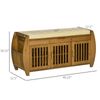 Shoe Bench with Storage Cabinets, Entryway Bench with Seating Cushion Side Rack