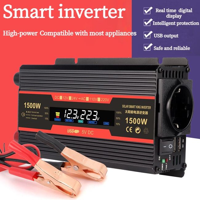 2000W DC 24V AC 220V EU Power Inverter