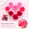 JIALEEY Floral Scented Bath Soap Set Rose Flower Petals, Plant Essential Oil Guest Soap Shaped Best Gifts Ideas for Her Women Teens Girls Mom Birthdays, 18 PCS Pink