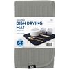 S&T INC. Absorbent, Reversible Microfiber Dish Drying Mat for Kitchen, 16 Inch x 18 Inch, Gray
