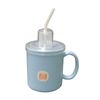 Petit Aid HS-N4 Mug with Straw, Blue, 11.8 fl oz (340 ml), Commercial Straw, Microwave Safe, Dishwasher Safe, Boiling and Disinfecting Compatible, Made in Japan, 1 Piece