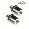 Offgridtec Battery Pole Adapter Pair with M8 Male Thread, Plus & Minus Pole Adapter Set, Universal Mountable, for 6 V & 12 V Lithium Batteries, Robust Copper Silver Alloy, Top Conductivity