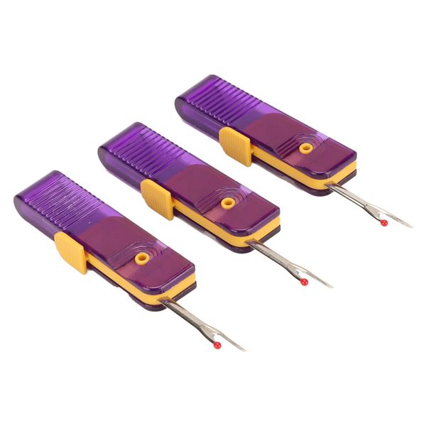 3 Pcs Removing Threads Tools, Seam Rippers Sewing Tools Plastic Seam Rippers Plastic Folding Stitch Removal Tool for Sewing Crafting