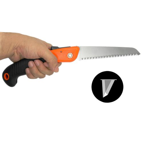Folding Saw Hand Saw Carbon Steel Multi-Purpose Branch Saw with Safety Lock Wood Saw for Outdoor, Garden, Tree, Camping, Hunting