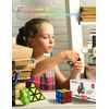 ROXENDA Speed Cube Set, 2X2 3X3 Pyramid Speed Cube Stickerless Fast Cube with Instruction (Sticker cube set)