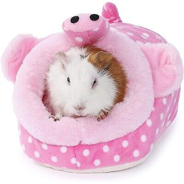 Chinchilla Hedgehog Guinea Pig Bed Accessories Habitat Toys Small Pink Pig Bed