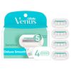 Venus Deluxe Smooth Sensitive Women's Razor Blade Refills, 4 Count