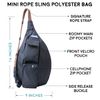 KAVU Mini Rope Sling Pack with Adjustable Rope Shoulder Strap - Jet Black