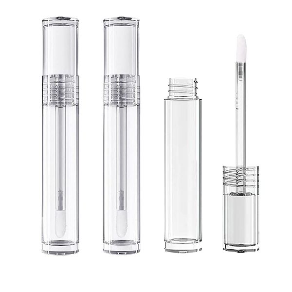 UUYYEO 4 Pcs Clear Empty Lip Gloss Tubes Containers Refillable Lip Balm Bottle Lipstick Tubes Lip Glaze Tubes Lipgloss Containers