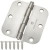 Cauldham 12 Pack Heavy-Duty 3-1/2" Interior Door Hinges with 5/8" Radius Corn...