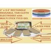 12 Replacement Electrode Pads Tan Cloth 2" x 3.5" for Chattanooga TENS & E-Stim