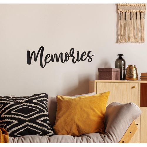 Vivegate Memories Wall Decor Metal Art Piece - 17"x5" Memories Family Wall Sign Metal Cut Out Signs From Durable Powder-coated Metal, Perfect For Travel Signs For Home Decor Signs