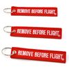 Rotary13B1 Remove Before Flight Key Chain - 3 Pack Red