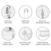 Zenna Home Hanging Over-the-Shower Caddy, 2 Baskets, White