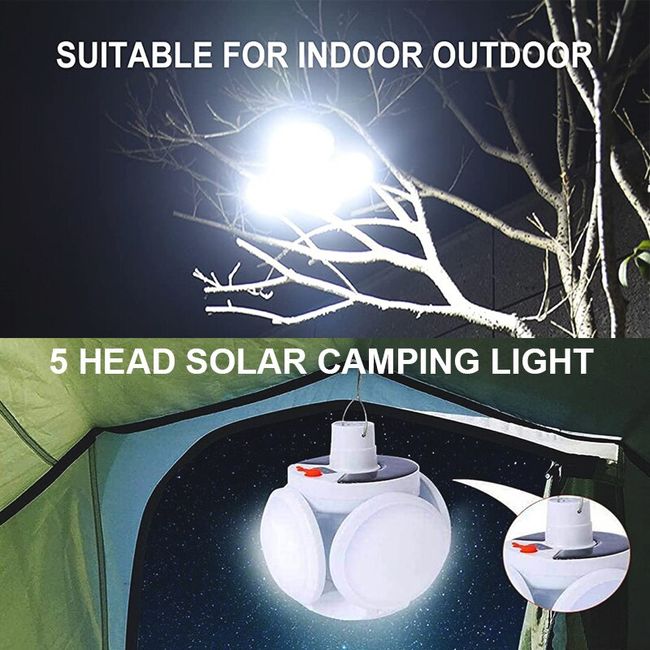 Solar LED Portable Lantern Tent Lamp Telescopic Torch Waterproof Camping  Light Waterproof Emergency Flashlight Working Lighting