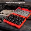 SUNEX TOOLS 2640, 1/2 Inch Drive Impact Socket Set, 19-Piece, SAE, 3/8 Inch – 1-1/2 Inch, Cr-Mo Alloy Steel, Radius Corner Design, Dual Size Markings, Heavy Duty Storage Case, Meets ANSI Standards