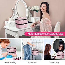 Nail Polish Bag Double-Layered Nail Tools Organizers For 30 Bottles Travel  Nail Accessories Bag For