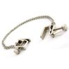 Heart 2 Heart Nipple Clamps Press with Chain, Chrome