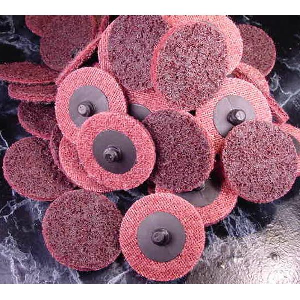 50 Pc 2" Medium Roloc Scotch pads Roll Lock Surface Sanding Disc Made in USA