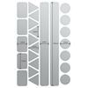 Kilter Highly Reflective Safety Stickers - 24 Pack - Silver