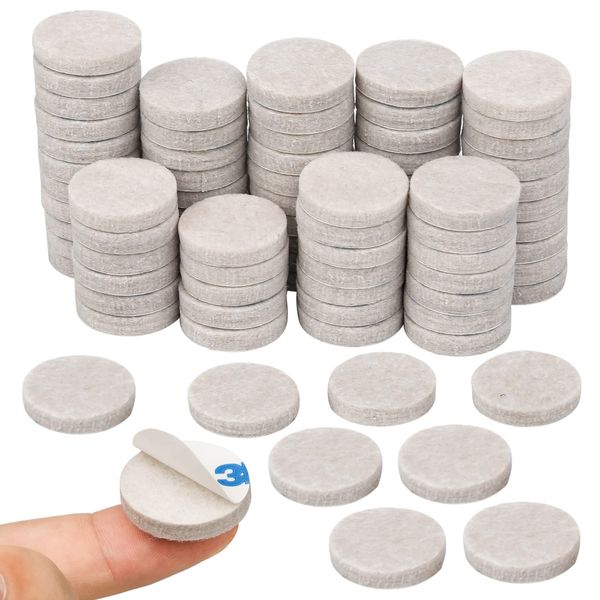 80pcs Furniture Pads Floor Protectors, Self Adhesive Felt Chair Leg Protectors 25mm,5mm Thick Anti Scratch Felt Pads Furniture Feet Pads for Chair, Table, Wardrobe, Sofa