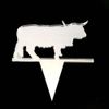 Bull Cake Toppers Pack 12, 6cm Cupcake Toppers