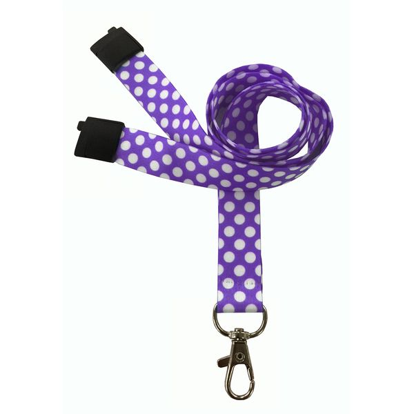 Customcard ltd. DotPurple Staff Visitor Polka Dot Lanyards
