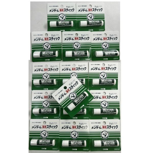 x 15-piece set, shipping included, Omi Brotherhood Menturm Medicated Stick 4g, a long-selling staple of lip care. Contains menthol, has a refreshing scent. Quasi-drug, winter limited sale price (4987036412631)