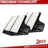 2* Engine Air Filter Set For Nissan Altima (2.5l) 2013 2014 2015 2016 2017 2018