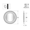 High Logic HF486 Fusuma Pull, 2.0 inches (50 mm) (Snake Eye)