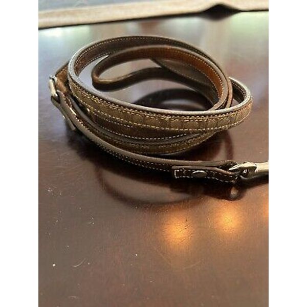 Coach Small Pet Leash In Cross Grain Leather Monogram VINTAGE