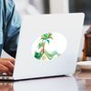 CafePress Rainbow Palm Tree Sticker Oval Car Bumper Sticker